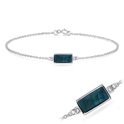 Malachite Silver Bracelet BRS-428